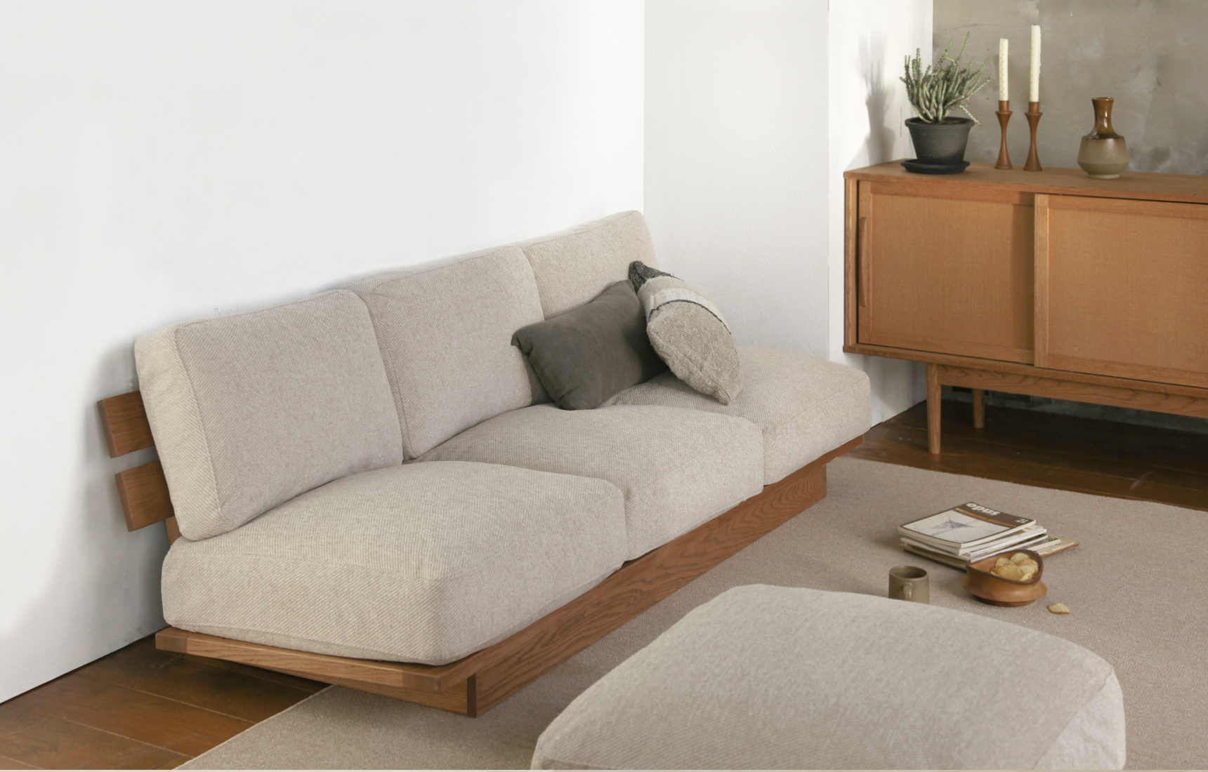 ペット喫煙はありません専用⭐️MOMO NATURAL CLOUD LOW SOFA 2P