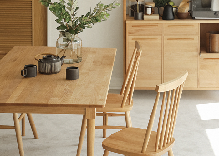 UNIT DINING TABLE with VIBO - MOMO NATURAL