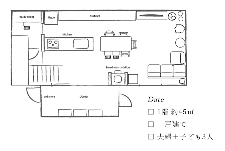 5人暮らしの一軒家の間取り