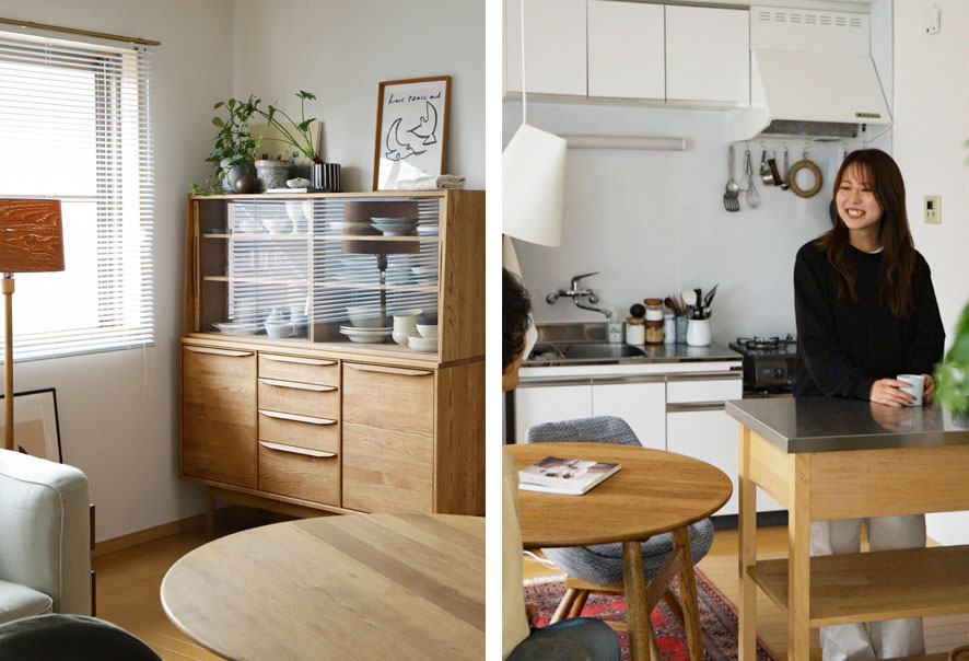 キッチンカウンター カフェスタイルインテリア