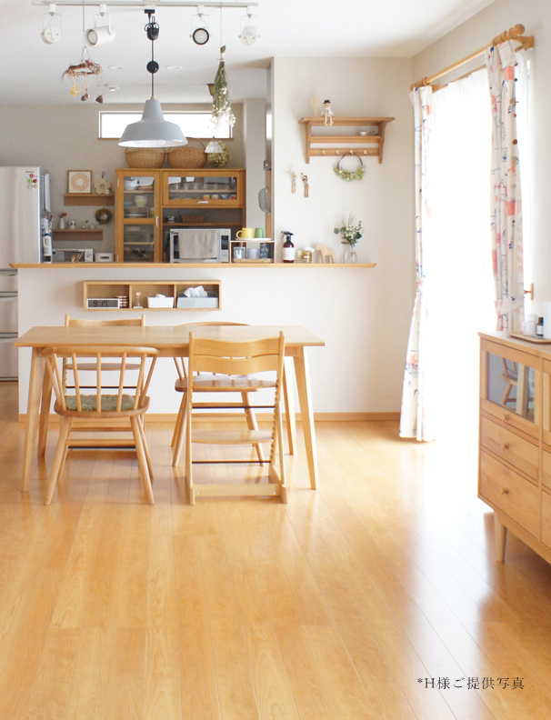 モモナチュラルの家具ユーザー様のLDK。リノベ前のお部屋